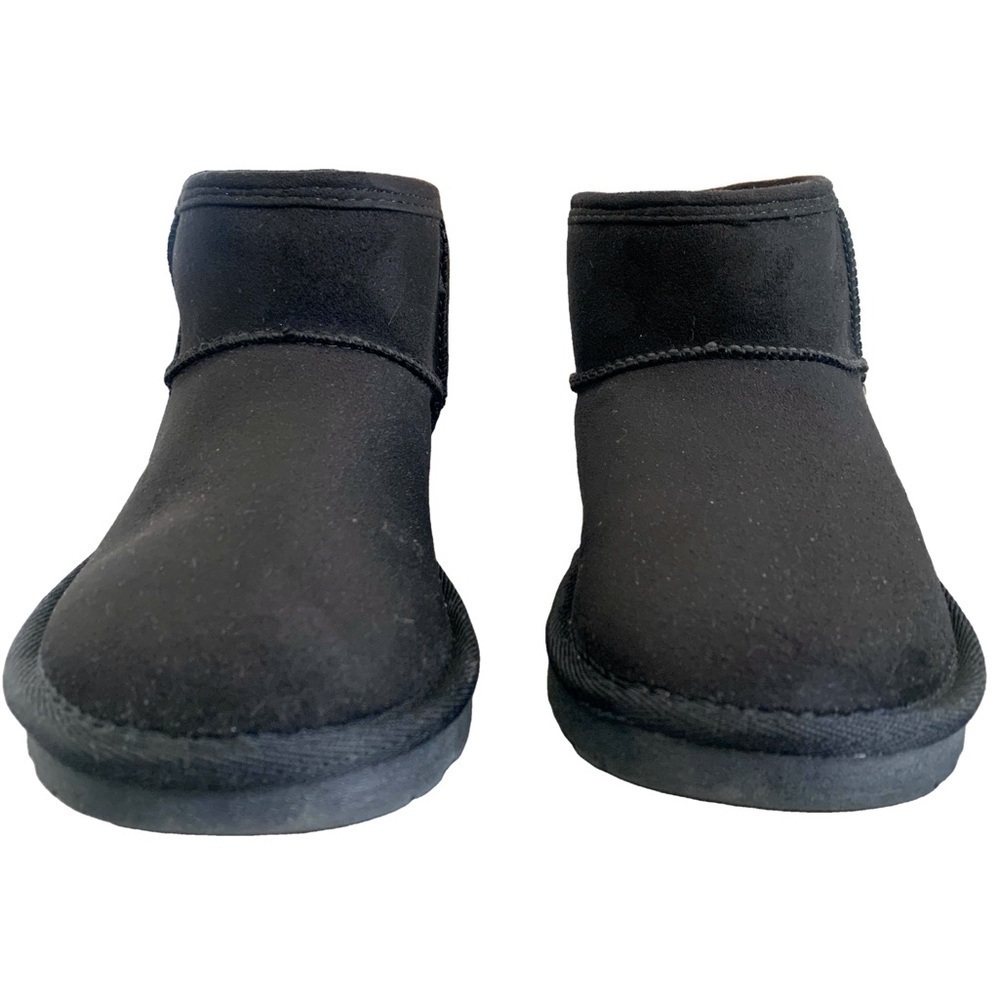 Arizona Jean Company Black Suede Ankle Snow Ugg Booties - Picture 2 of 11